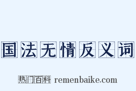 国法无情反义词是什么意思的图片